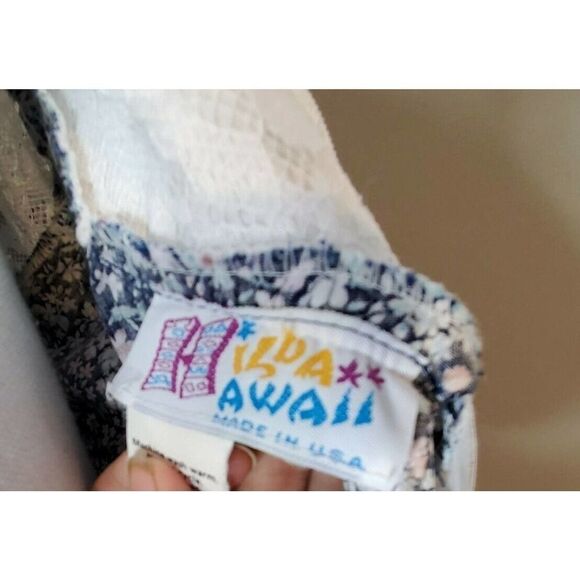 Vintage Hilda Hawaii 70s Lace Maxi Prairie Dress - Picture 5 of 7